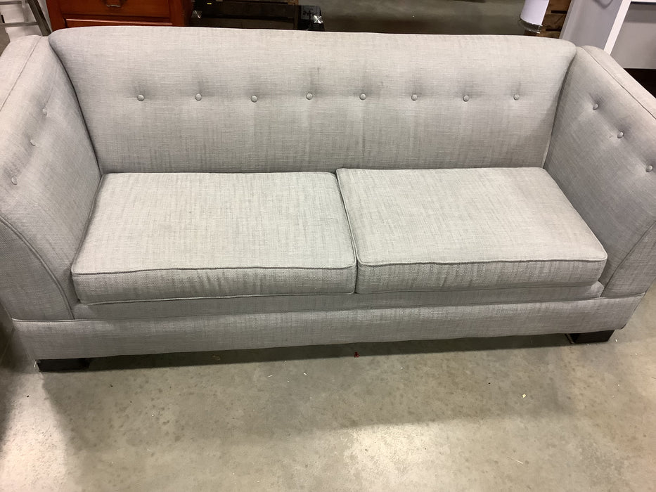 Light Grey Woven Performance Fabric Queen Sofa Bed (Used)