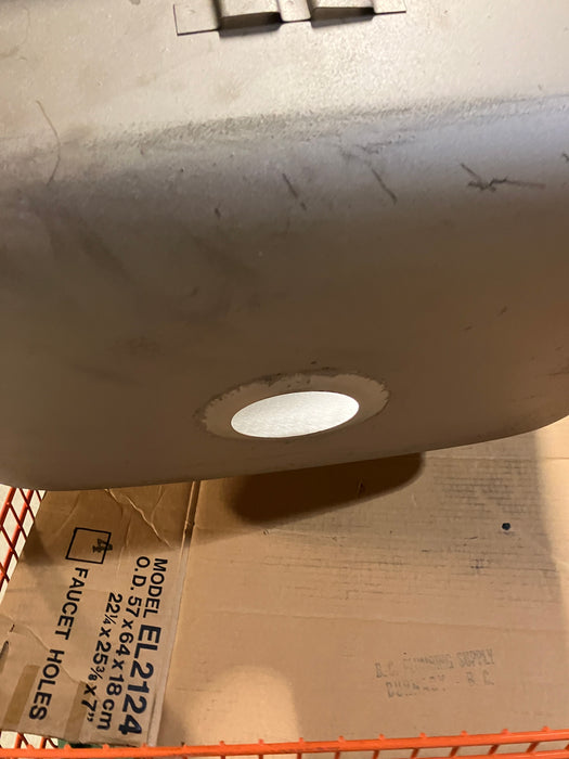 Steel Queen 22 1/4 X 23 3/8 X 7” Faucet Holes Stainless Steel  Sink (New)