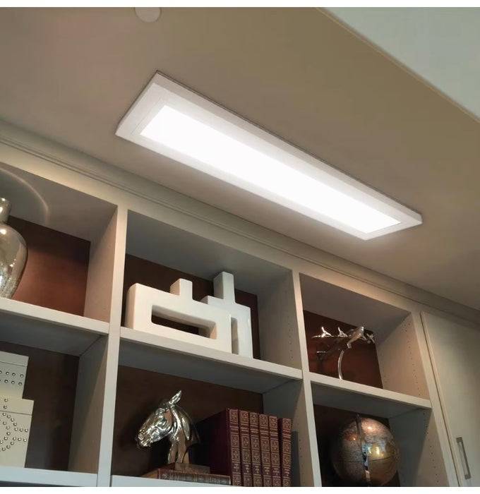 Commercial Electric 6 inch x 2 ft. White integrated LED Flat Panel Troffer Light Fixture 4-Way Selectable Colour CCT
