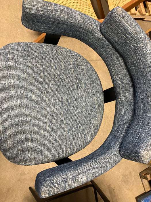 Full Back Counter Height Upholstered Metal - Seat Height: Extra Tall (26" Seat Height), Upholstery: Blue - HUSF-SBS1016BU-30