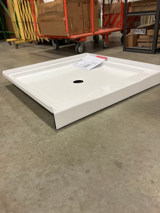 Delta Classic 500 36 in. L x 36 in. W Alcove Shower Pan Base with Center Drain in High Gloss White