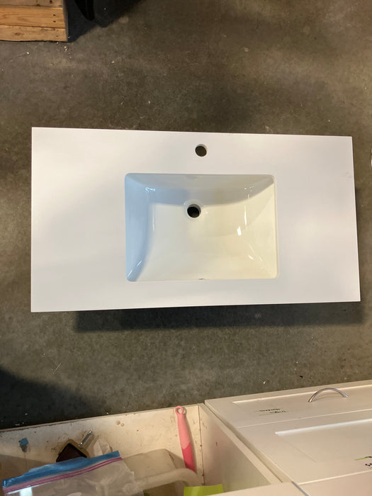 36" x 19.25" White Vanity Top