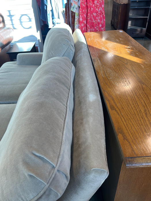 Elegant Beige 2 Seater Velvet Couch (used)