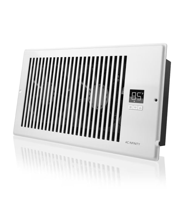 AC INFINITY AIRTAP AC-RBF62-W 160 CFM 6" x 12" Quiet Register Booster Fan w/ Thermostat, Heating Cooling AC Vent (New)