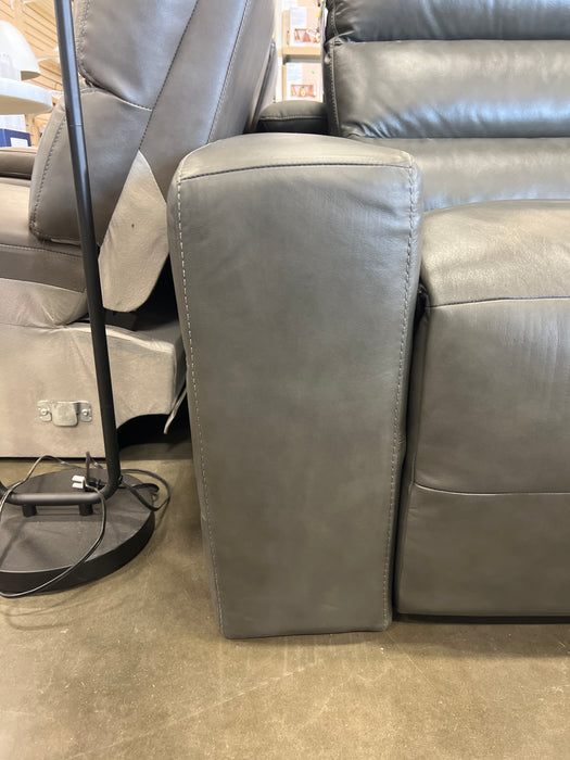 Grey Leather Armchair (new)