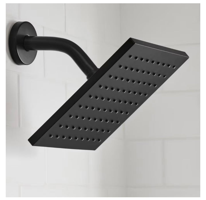Modern Single-Handle 1-Spray Tub and Shower Faucet in Matte Black, Valve Included (New)