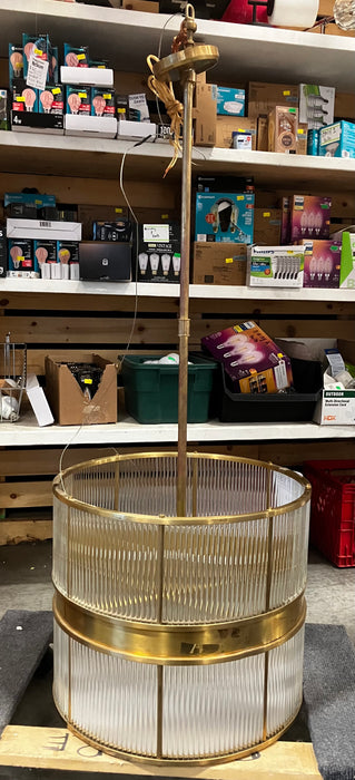 Allen Large Natural Brass Chandelier (Used)