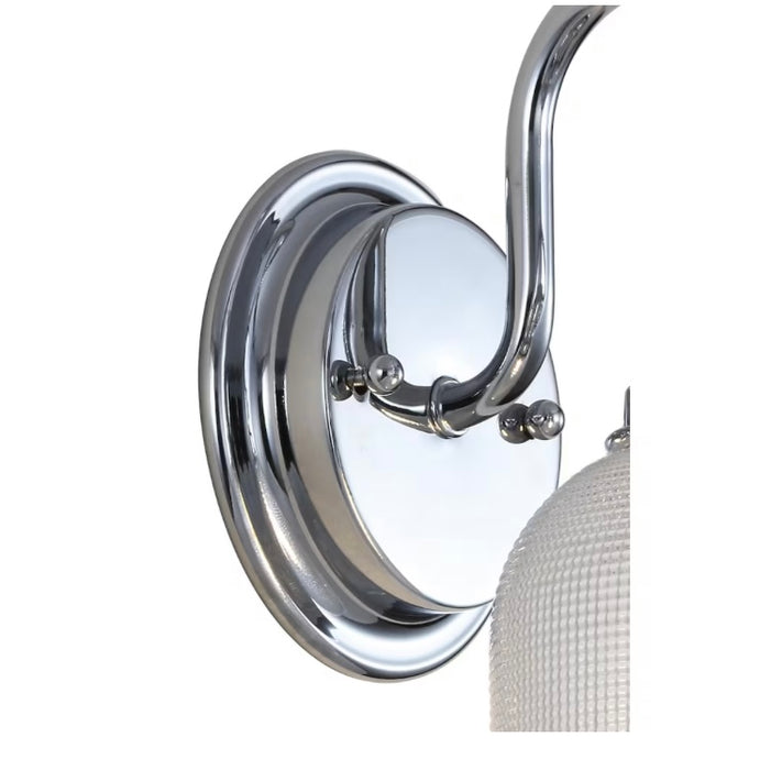 JONATHAN Y Virginia 25.25" 3-light Metal/Glass LED Vanity Light, Chrome