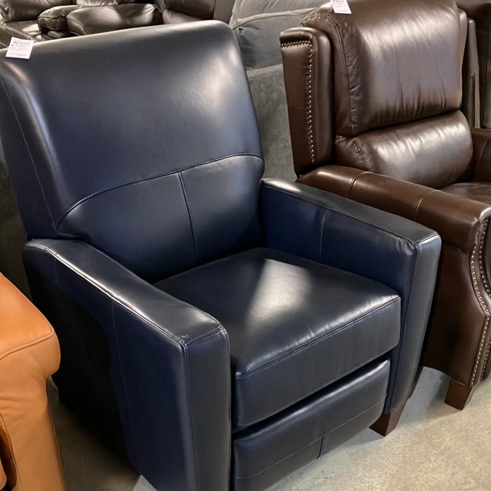 Blue Leather Recliner