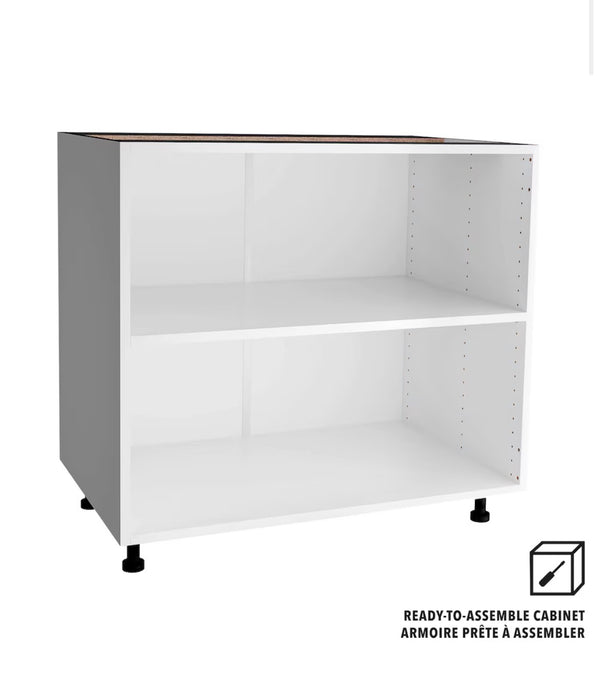 36 in. W x 30 H x 24 D Ready to Assemble Kitchen Base Cabinet, White (B36/BS36)  (new)