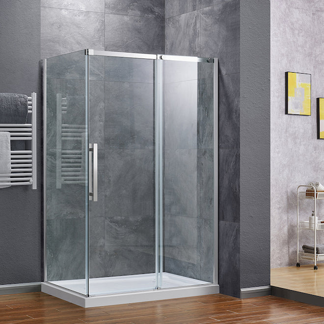 Allen + Roth Venice 32-in Chrome Shower Side Panel (new)