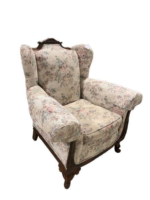 Floral White Armchair (used)