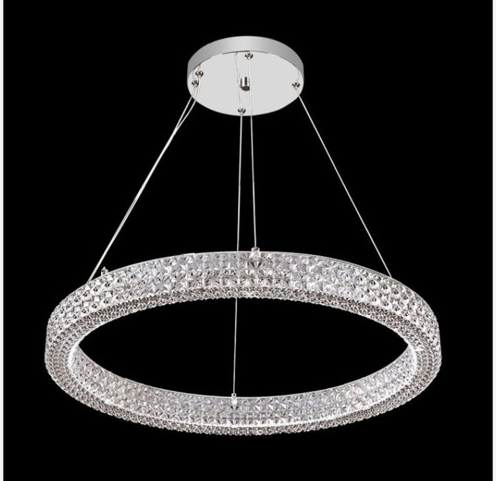 Chrome Acrylic Chandelier ( New)