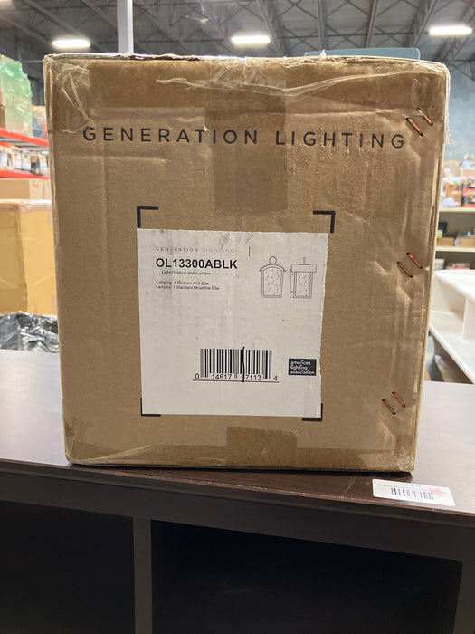 Generation Lighting Hodges 60w. 1-Light Ash Black Small Outdoor Wall Lantern (new)