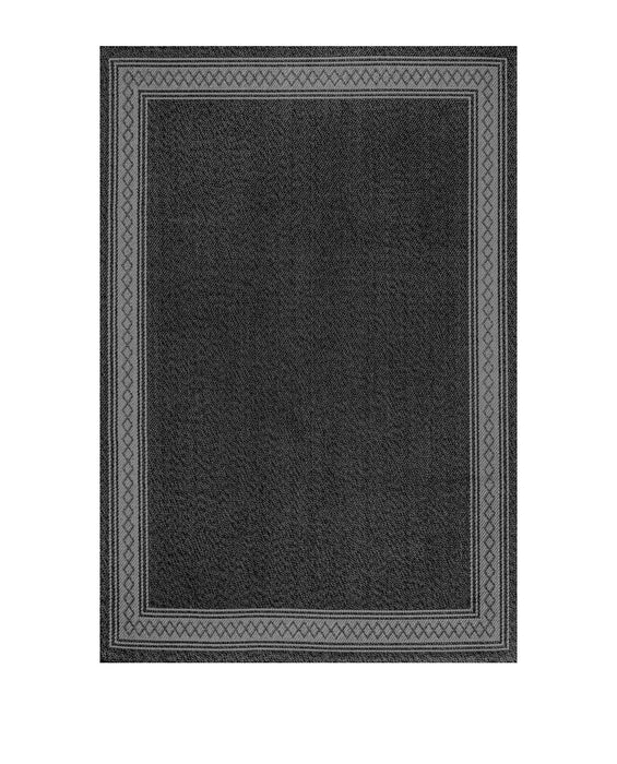 JONATHAN Y Lucia Classic Diamond Border Black/Gray 3 ft. x 5 ft. Indoor/Outdoor Area Rug (new)