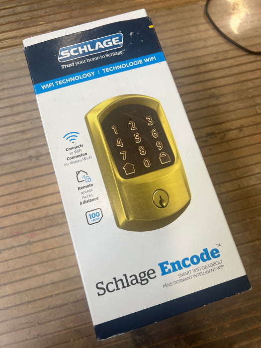 Schlage Encode Gold Wifi Touchpad Electronic Deadbolt (new)