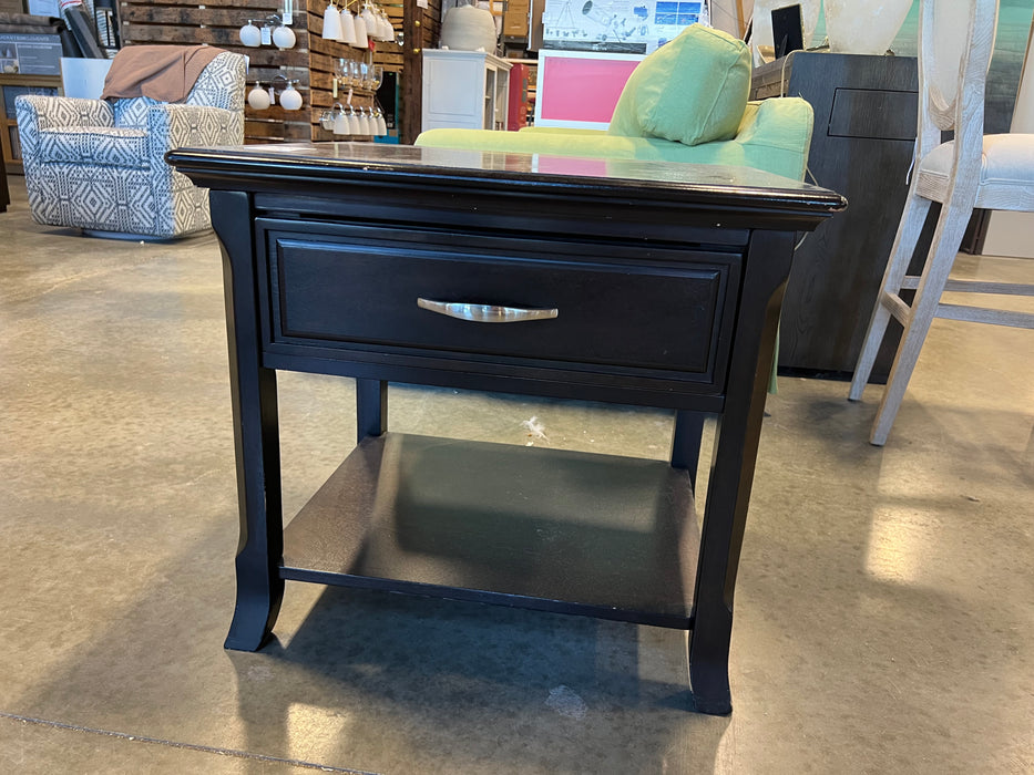Espresso Drawer Nightstand with Tray (used)