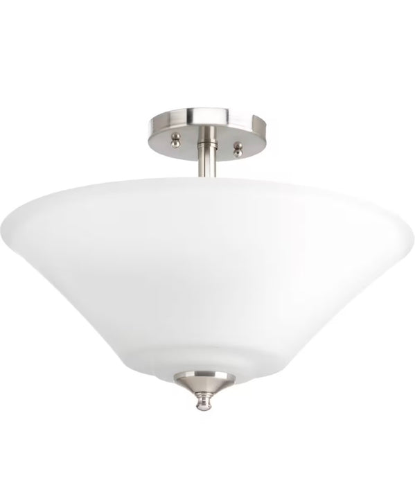 Progress Lighting Joy Collection 3-light Brushed Nickel Semi-Flushmount (new)