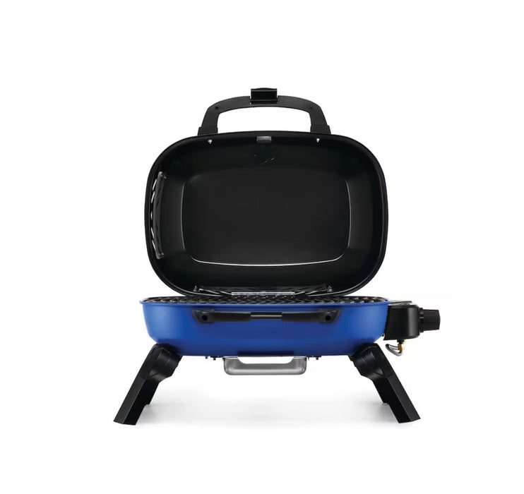 Napoleon TravelQ 240 1-Burner Portable Propane BBQ Grill with Folding Legs and Ergonomic Handle in Blue (used)