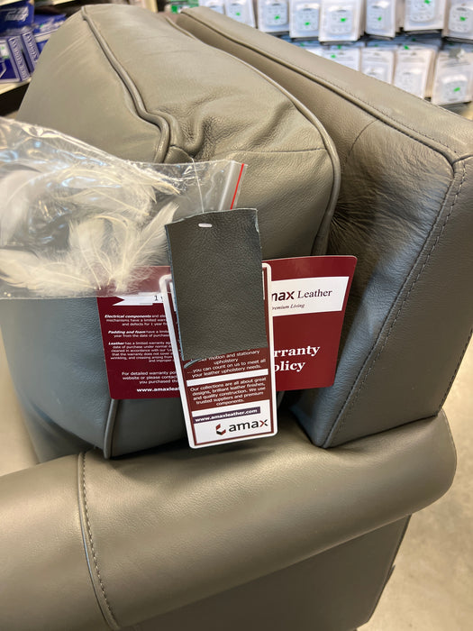 Modern Grey Leather Armchair (new)