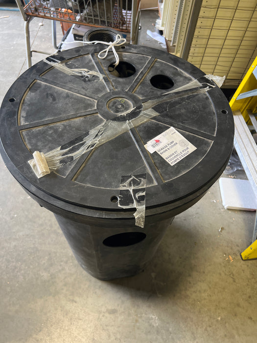 Burcam 18 Inch X 30 Inch Lid & Sewage Basin With 2'' Discharge / 3'' Vent (new)