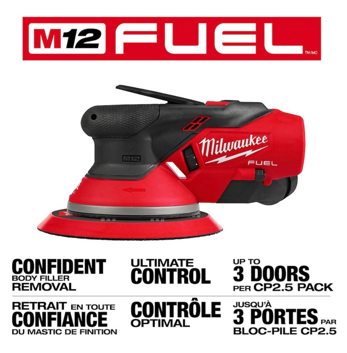 Milwaukee Tool M12 FUEL 12V Lithium-Ion Brushless Cordless 6 in. Random Orbital Sander 3/32 in. (Tool-Only) (new)
