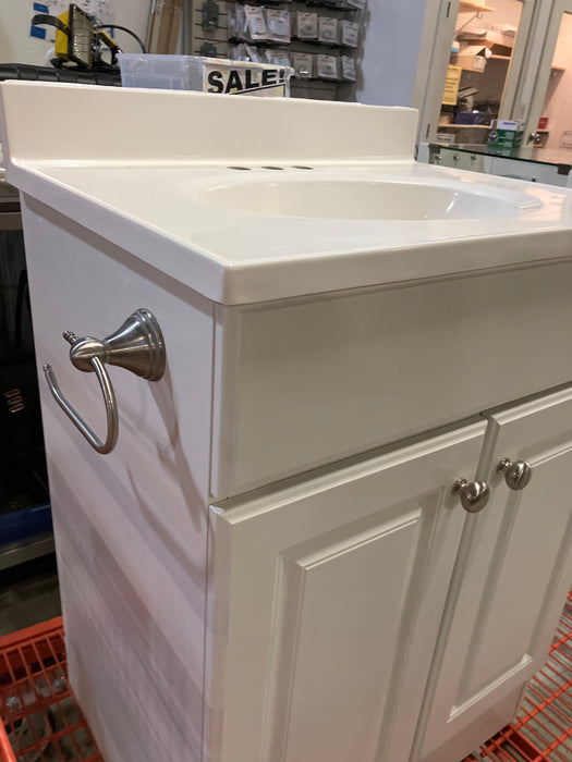 24” White Bathroom Vanity (Used)