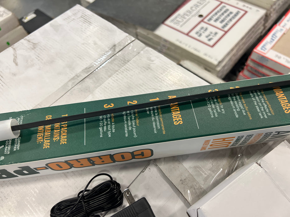 Corro-Protec Powered Anode Rod for 90-120 gallons Water Heaters, Stops Rotten Egg Smell, Corrosion and Limescale (new)