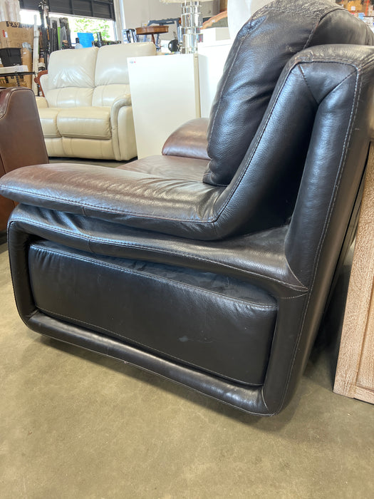 Wide Leather Armchair