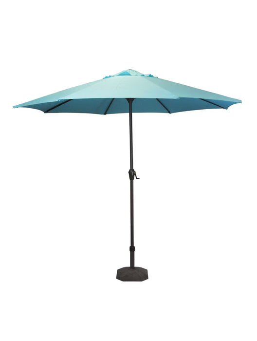 Northlight 9ft Outdoor Patio Market Umbrella with Hand Crank and Tilt Turquoise Blue (new)