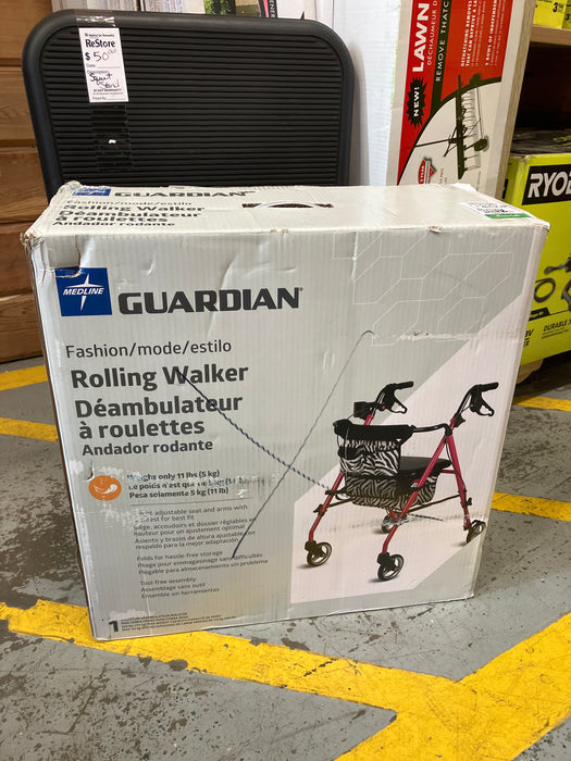 Medline Guardian Rolling Walker (new)