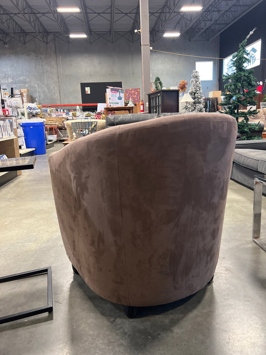 Microsuede Brown Tub Chair (used)