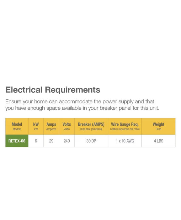 Rheem Performance 0.5 - 1.0 GPM 6kW 5 Year Electric Tankless Point of Use Water Heater (new)