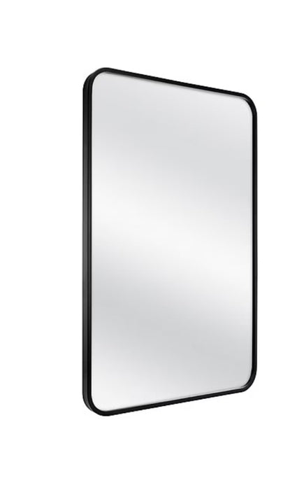 The Tangerine Mirror Company Juliet ,Satin Black Iron Mirror, with Curved Corners -20" x 30"