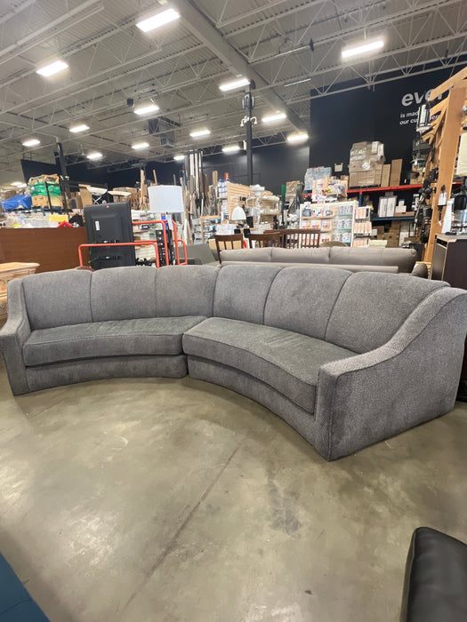 Large Grey Round Sofa