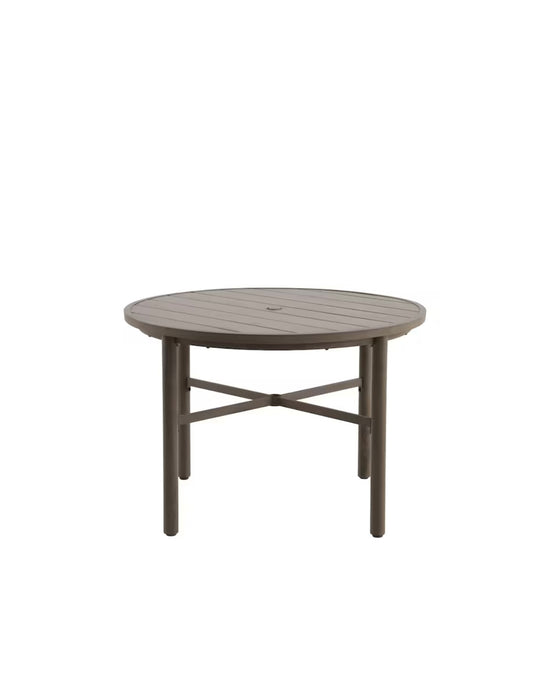 StyleWell Mix & Match 42 in. Dia. Round Slat Patio Dining Table in Faux Wood Finish (new)