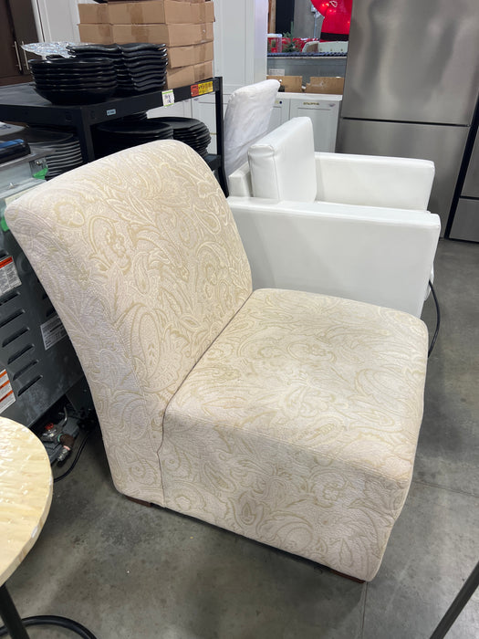 Cream Paisley Slipper Chair (used)