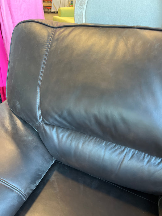 Dark Brown Leather Arm Chair (new)