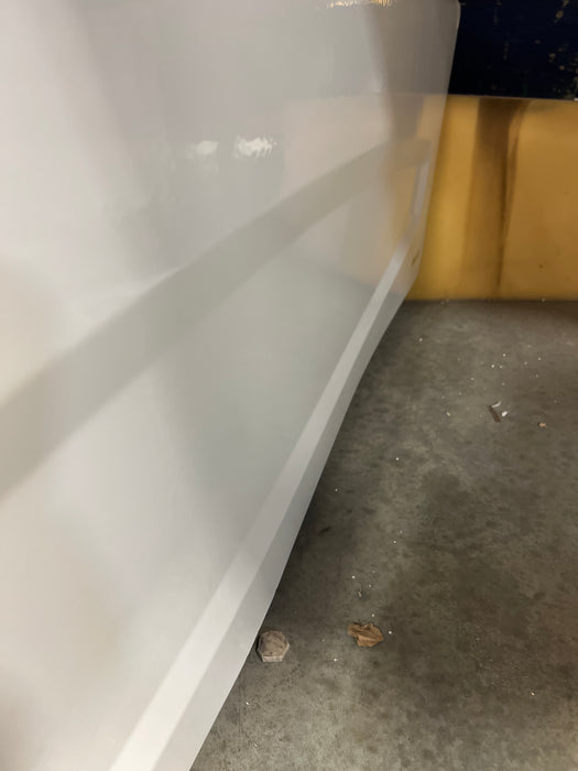 Rectangular Enamel Steel Bathtub (damaged, as is)