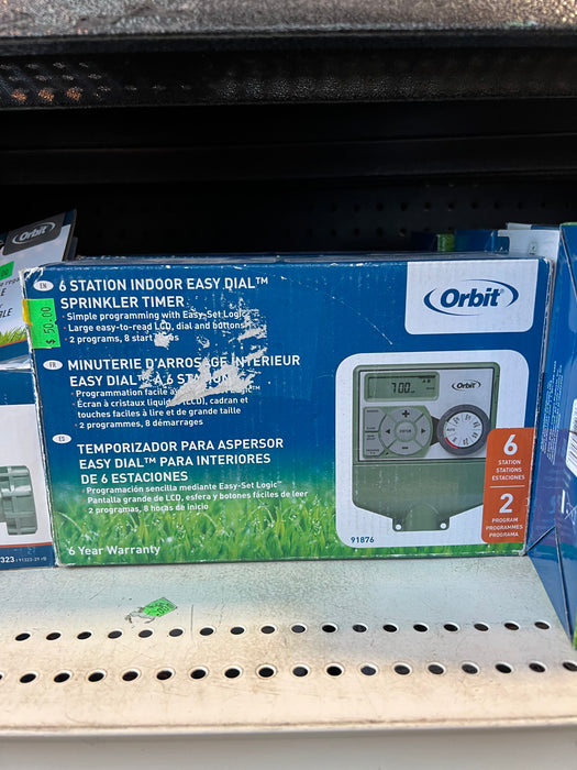 Orbit 6 Station Indoor Easy Dial Sprinkler Timer (new)
