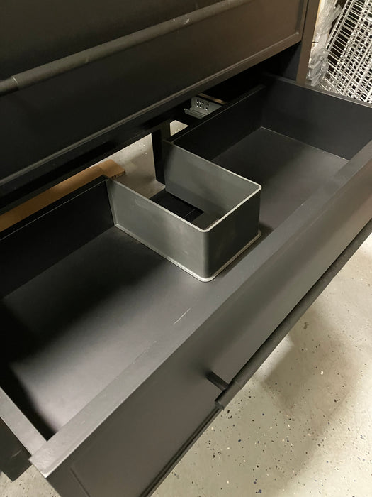 Matte Black 2-Drawer Wide Vanity (Base Only - No Top)