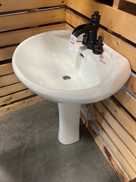 Stylish Glacier Bay Pedestal Sink for Modern Bathrooms (new)