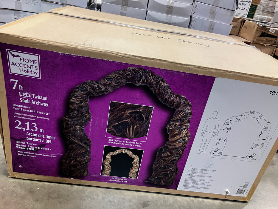 Home Accents Holiday 7.5 ft LED Twisted Souls Archway (New)