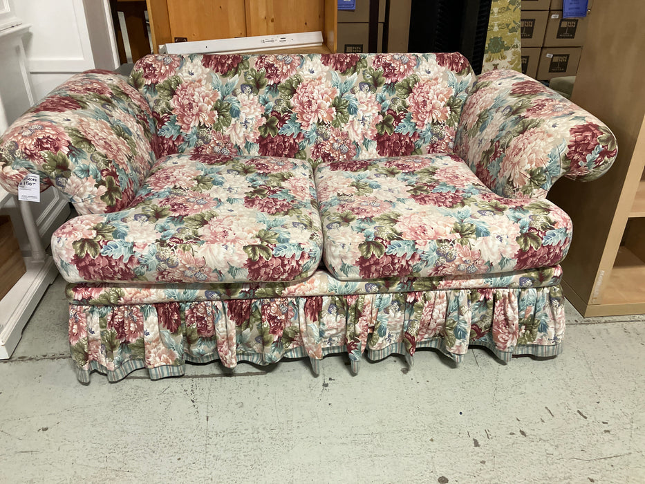 Pink floral couch (used)