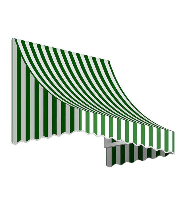 Awntech Nantucket 4 ft. Window / Entry Awning (24-inch Projection) in Forest / White Stripe (new)