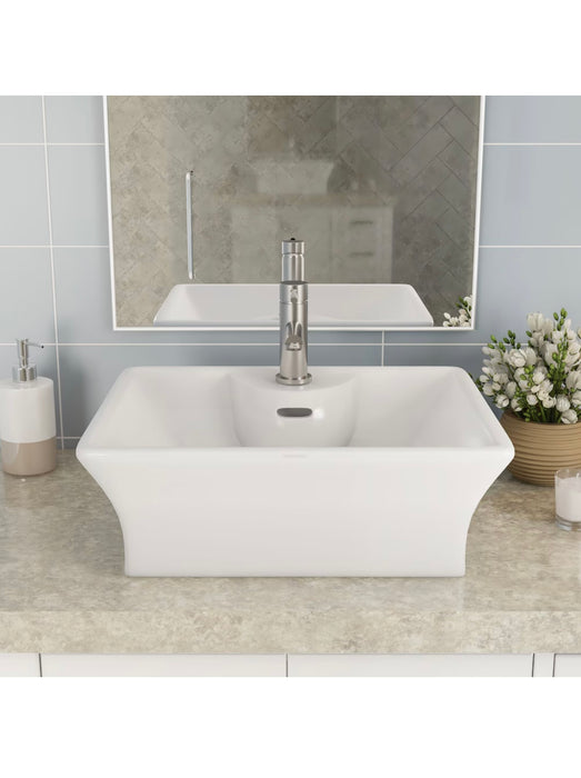 Glacier Bay Square Vessel Sink in White (new)