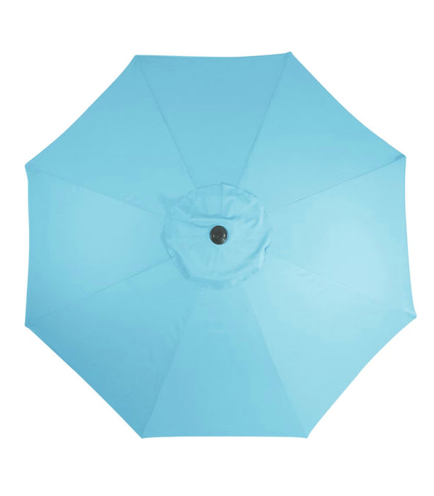 Northlight 9ft Outdoor Patio Market Umbrella with Hand Crank and Tilt Turquoise Blue (new)