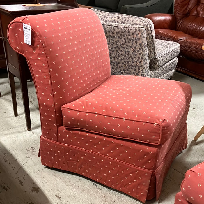 Red Floral Armchair