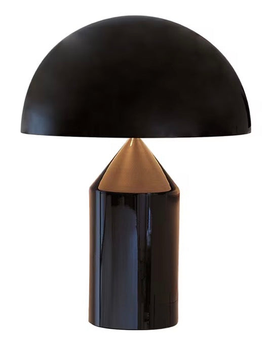20-inch H Modern Style Mushroom Table Lamp in Matte Black