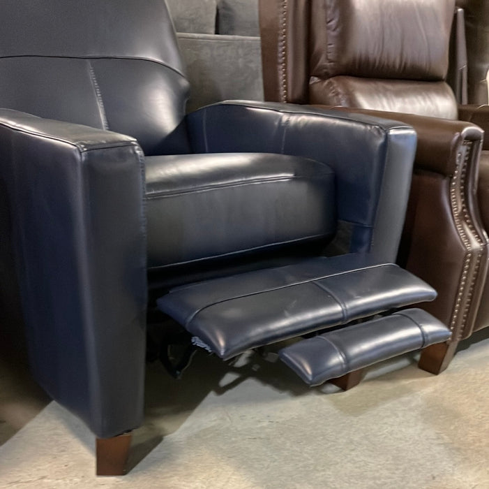 Blue Leather Recliner